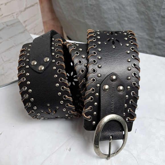 CALVIN Klein Lazer Cut Genuine Leather Belt - Picture 2 of 7